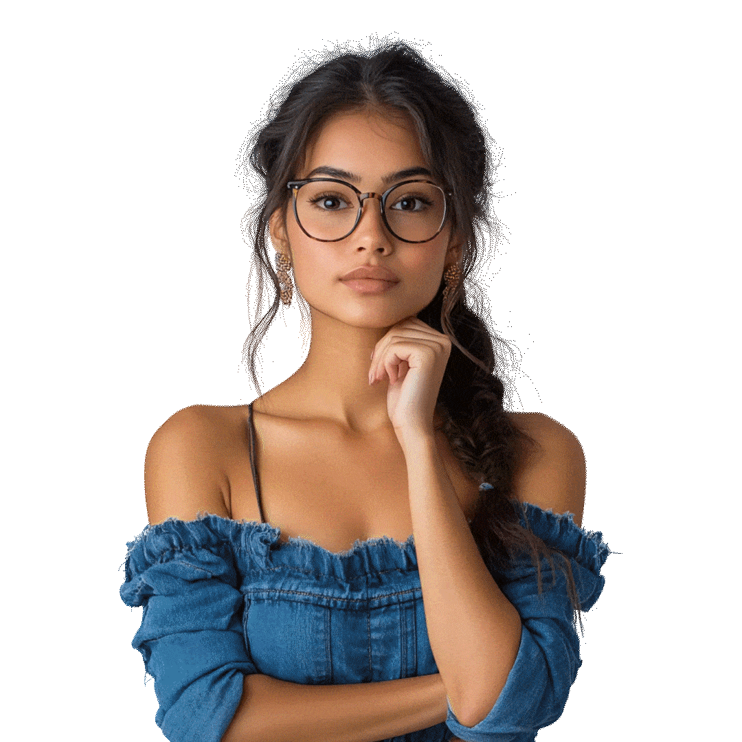 Animated gif of a girl expressing excitement with dynamic movements.