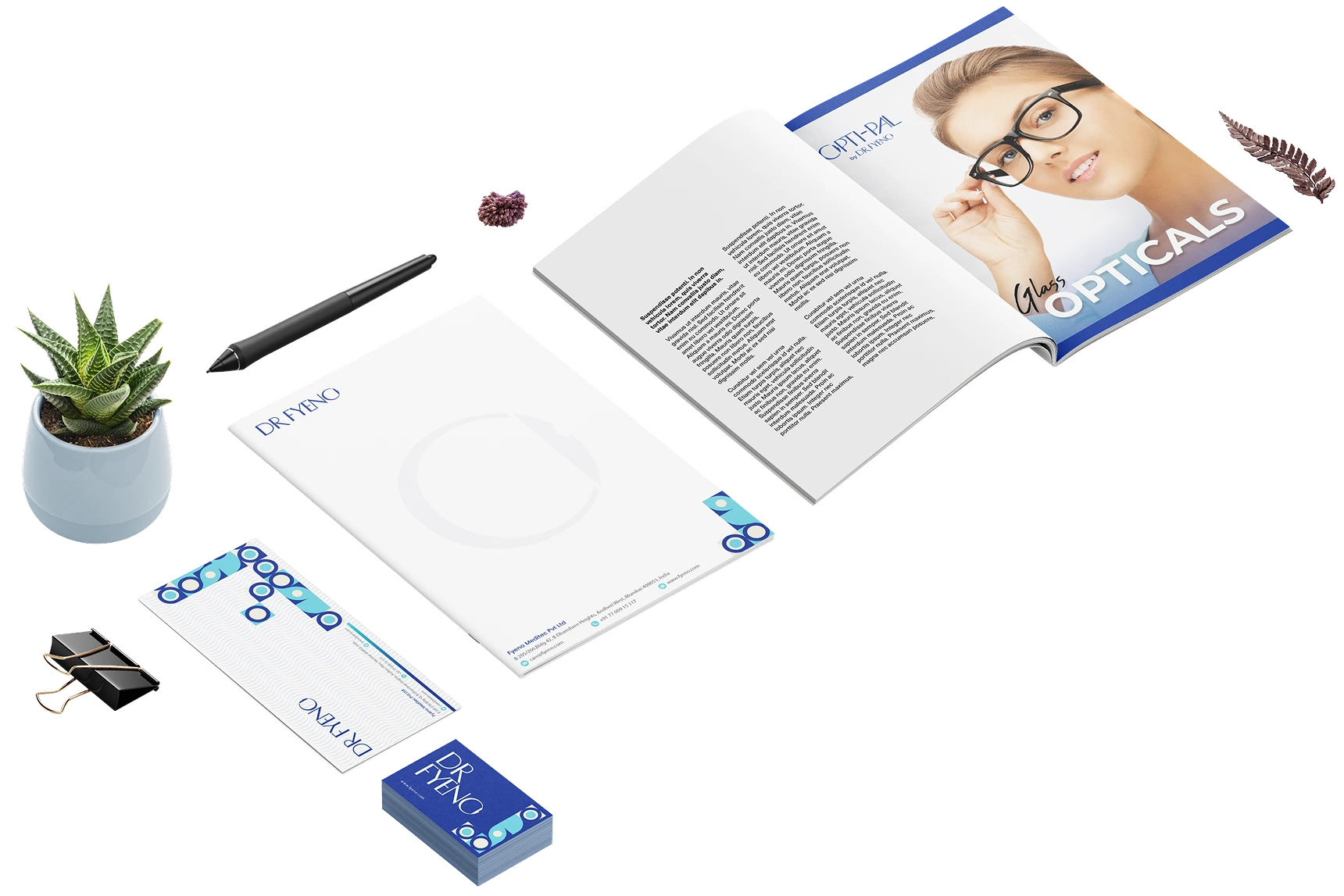 Purple Tuche brochure cover featuring elegant purple design with brand logo and tagline.