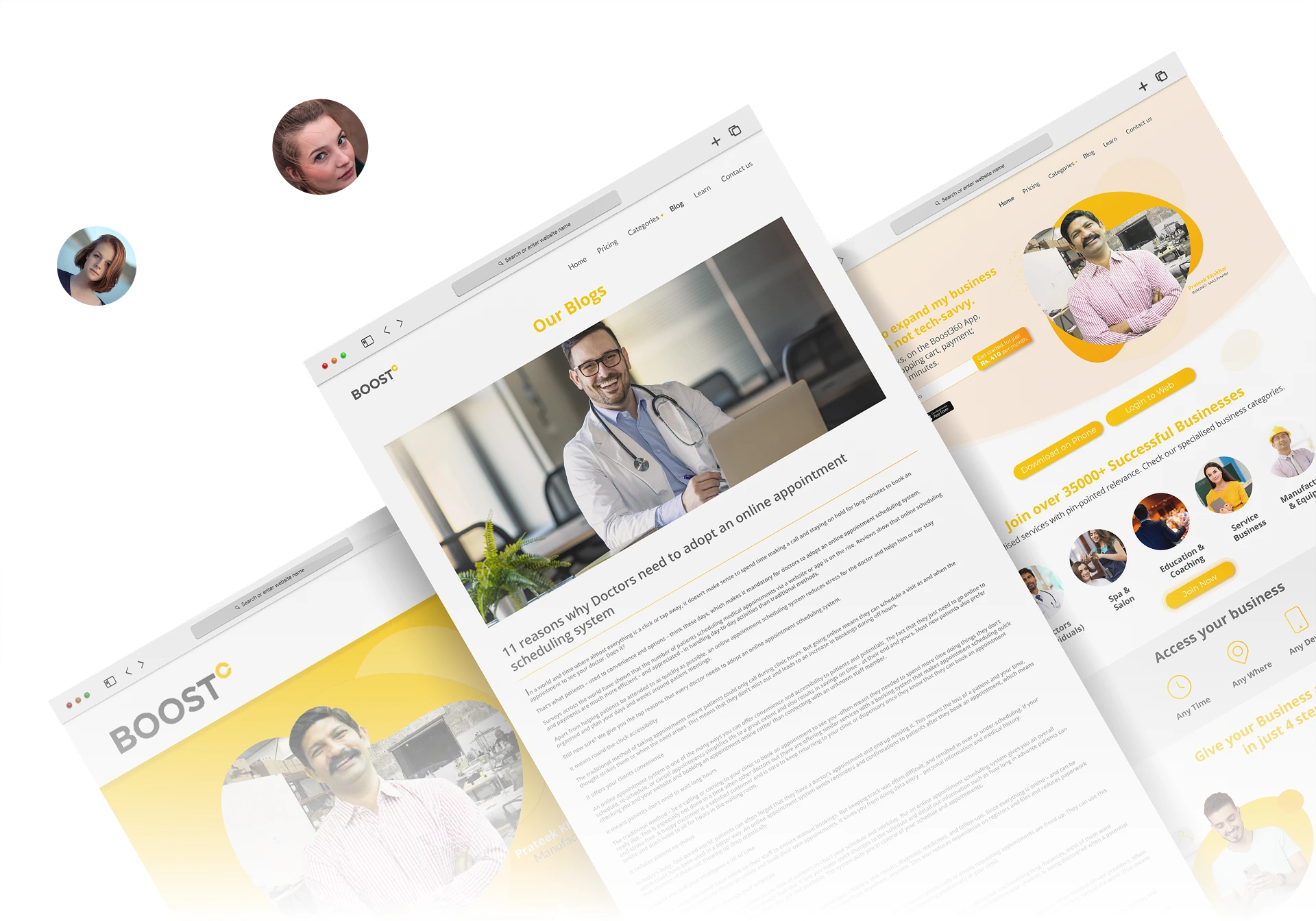 Boost360 UI frame design showcasing clean, user-centric layout and intuitive navigation.